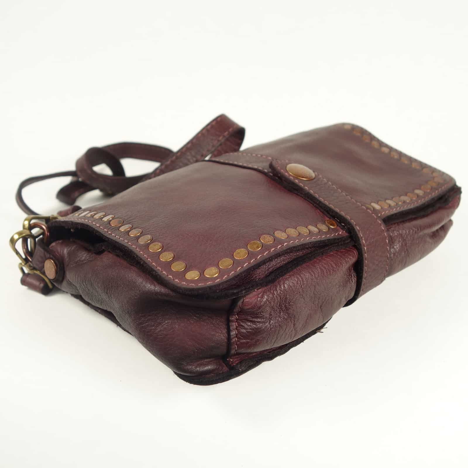 Collection Esprit Cuir Gena mini sac cuir bordeaux vintage