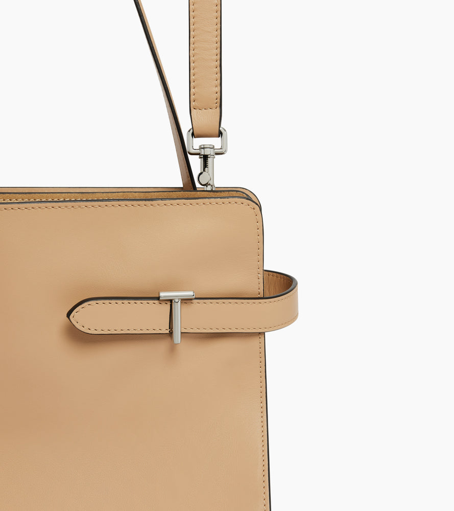 Le Tanneur Emie grand sac épaule cuir Desert nubuck