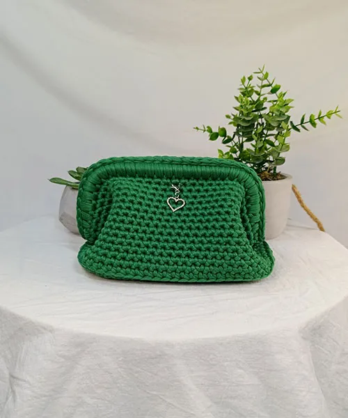 Takiri Mona TK88 Sac à Main Vert Bandoulière Métal