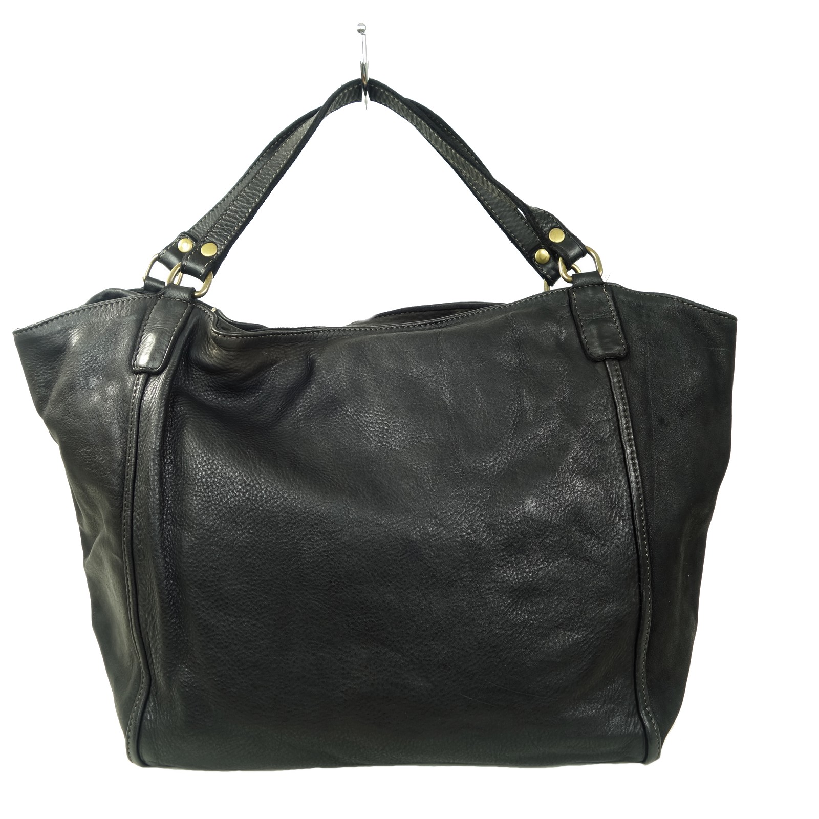 Collection Esprit Cuir Davy cabas cuir noir vintage A4