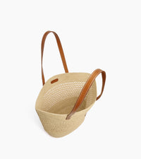 Le Tanneur Le Nattier grand tote bag raphia naturel cuir