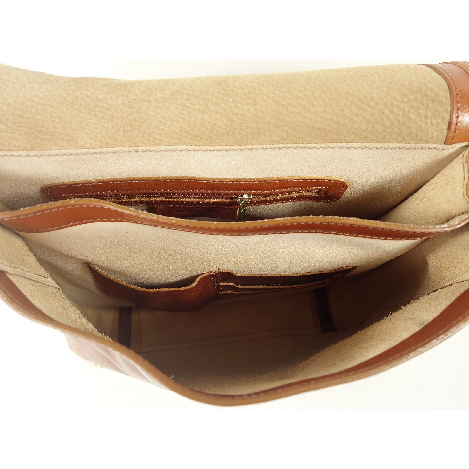 Collection Esprit Cuir MODENA besace cuir cognac femme