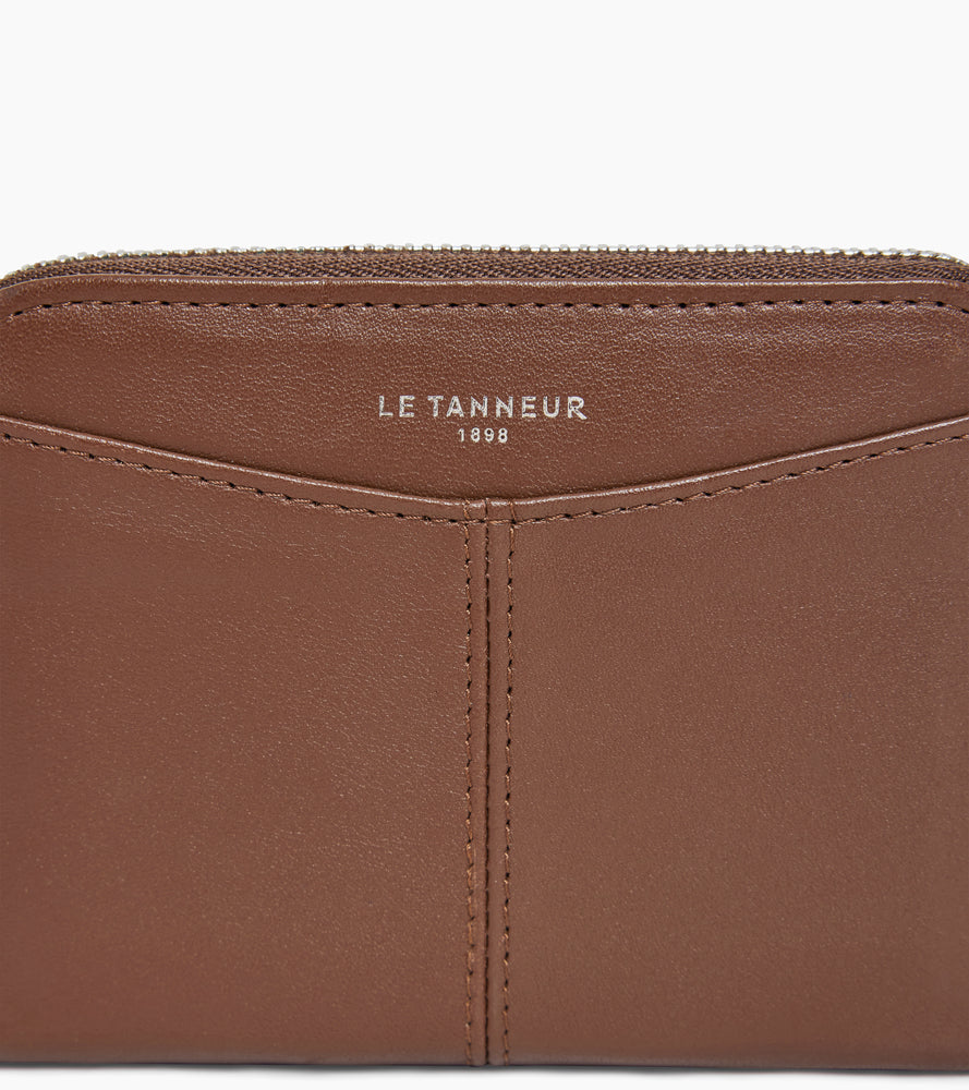 Le Tanneur Charlotte porte-monnaie zippé cuir lisse cartes