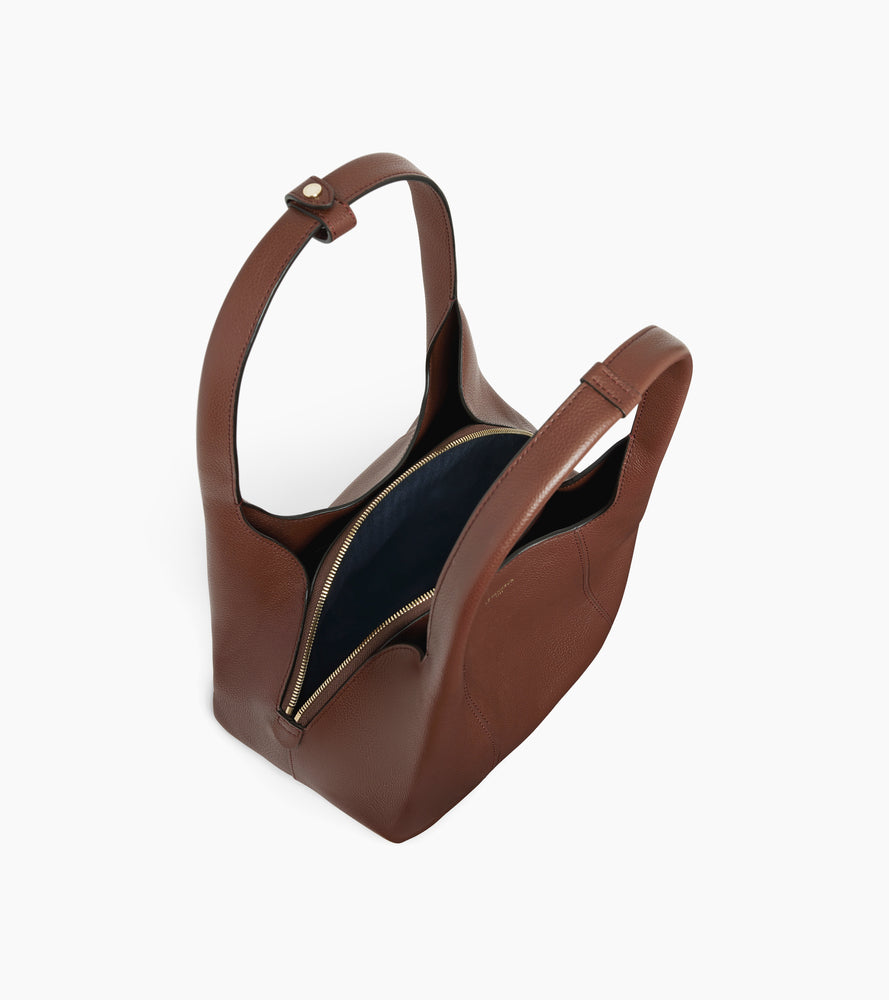 Le Tanneur Juliette sac épaule cuir grainé moyen