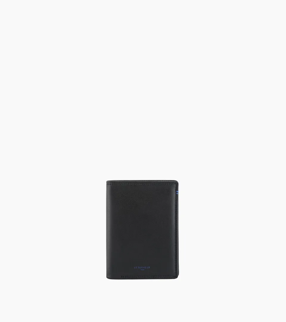 Le Tanneur Martin portefeuille cuir noir moyen zippé