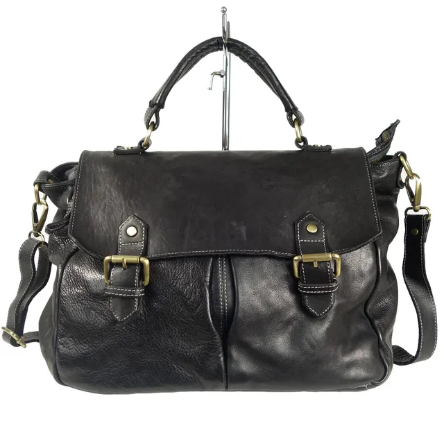 Collection Esprit Cuir TONI sac homme cuir noir vintage PC