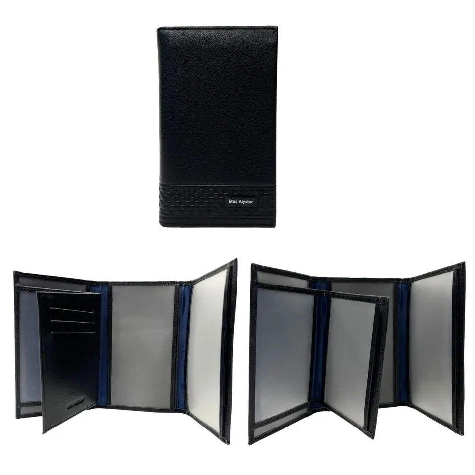 MAC ALYSTER Westside porte-papiers 3 volets noir