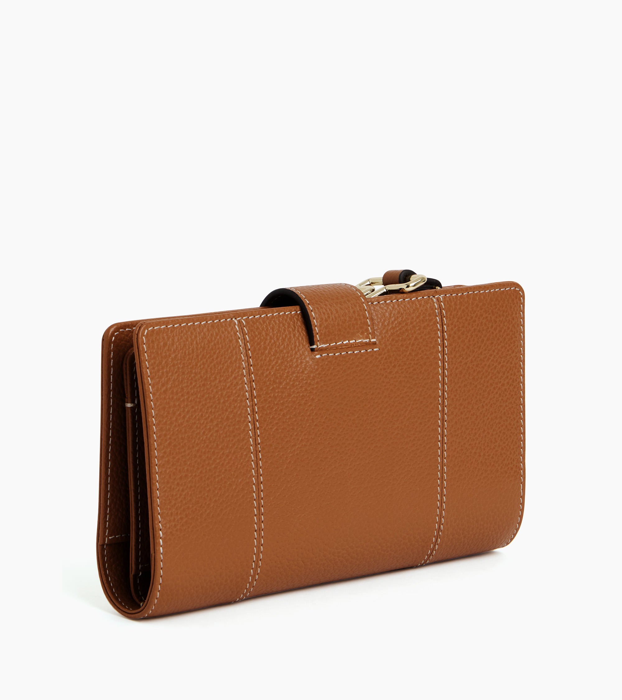 Le Tanneur Juliette Portefeuille cuir poche monnaie zip Brown Tan