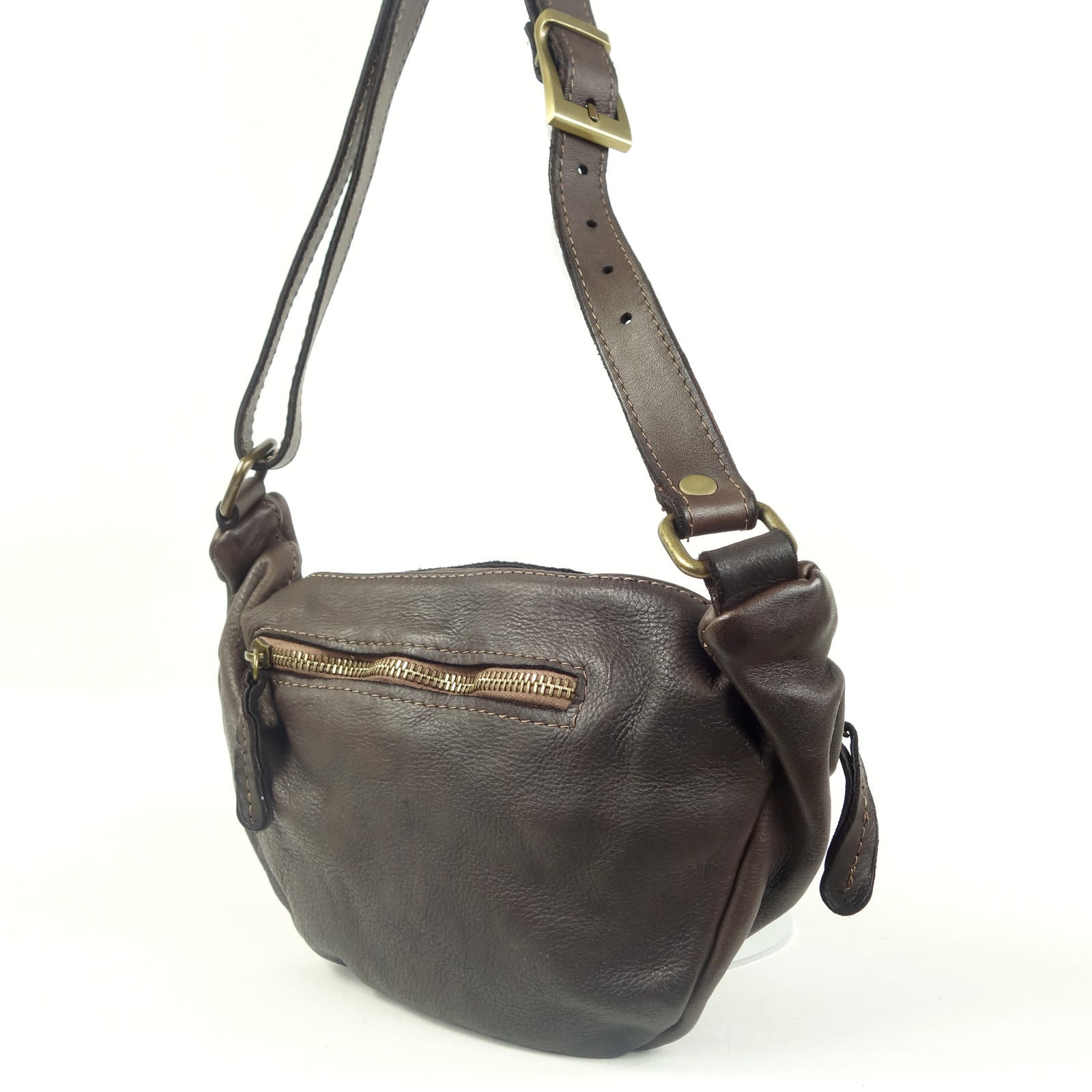 Collection Esprit Cuir ENZO sac banane marron cuir
