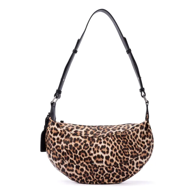 MAC ALYSTER Capsule Léopard sac demi-lune Noir léger