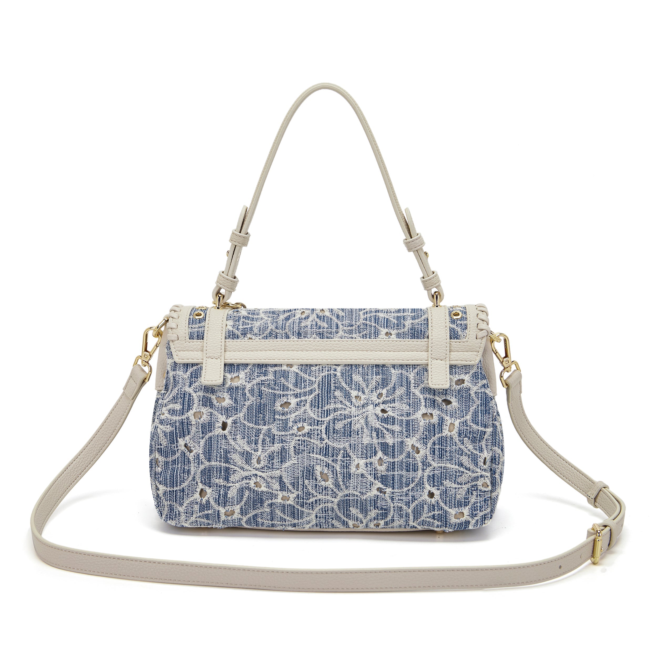 La Carrie Bag Atena sac shopping jean bleu 30x16x18 cm