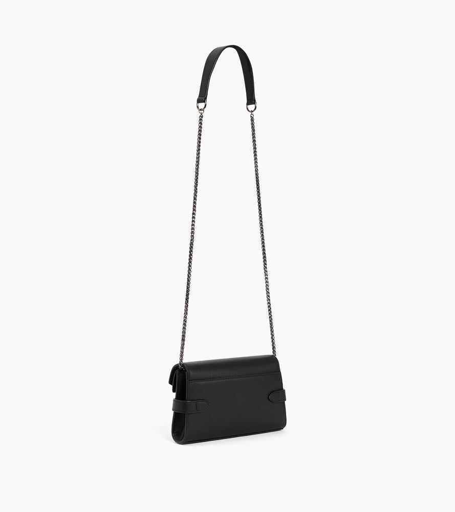 Le Tanneur Emilie pochette cuir grainé noir Black