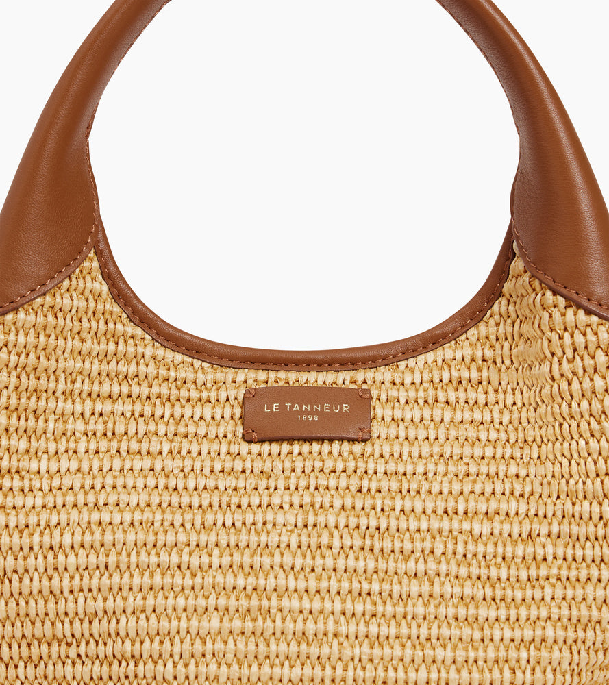 Le Tanneur Juliette petit sac raphia cuir Natural Tan