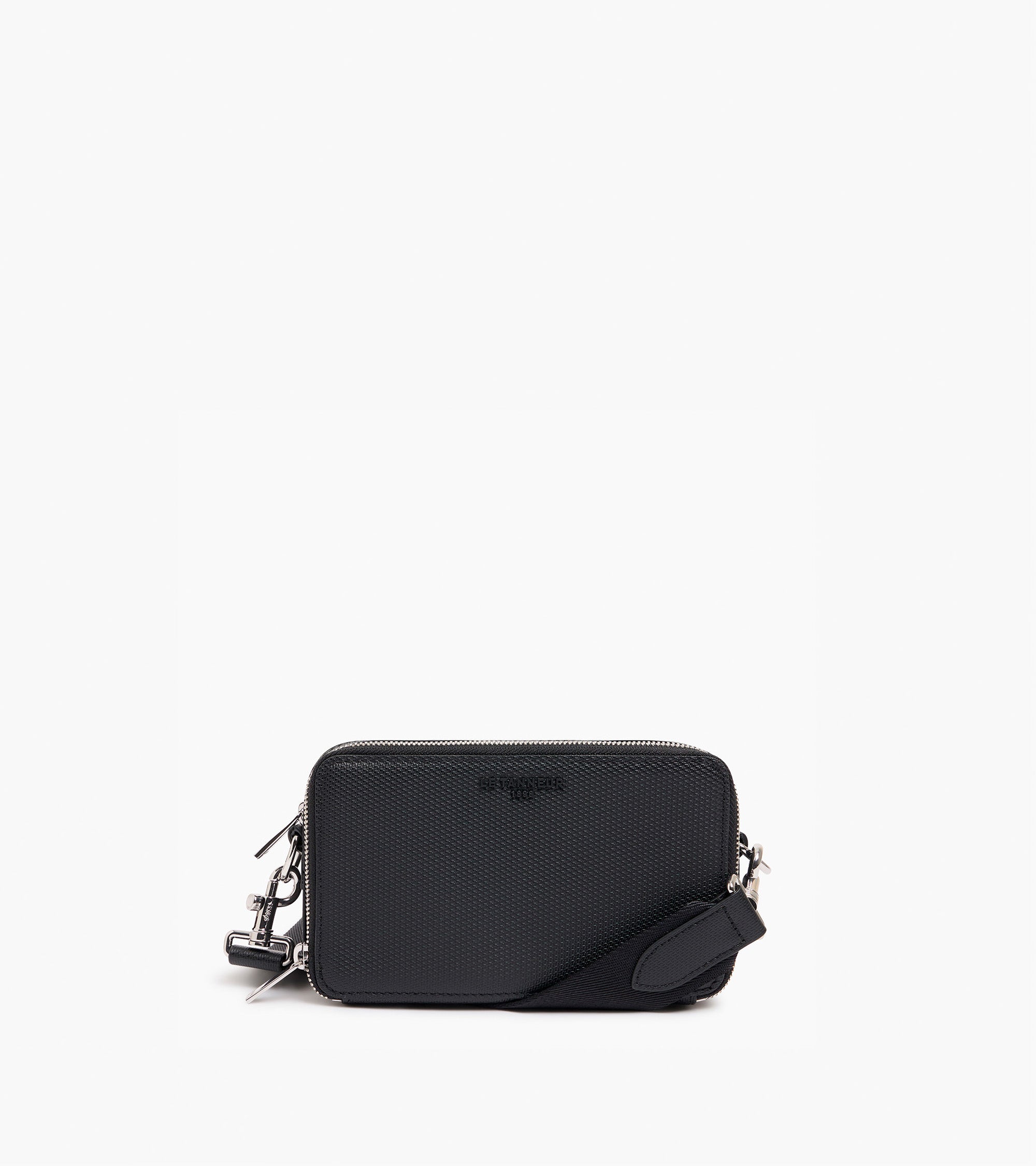 Le Tanneur Emile petite sacoche cuir noir 2 compartiments