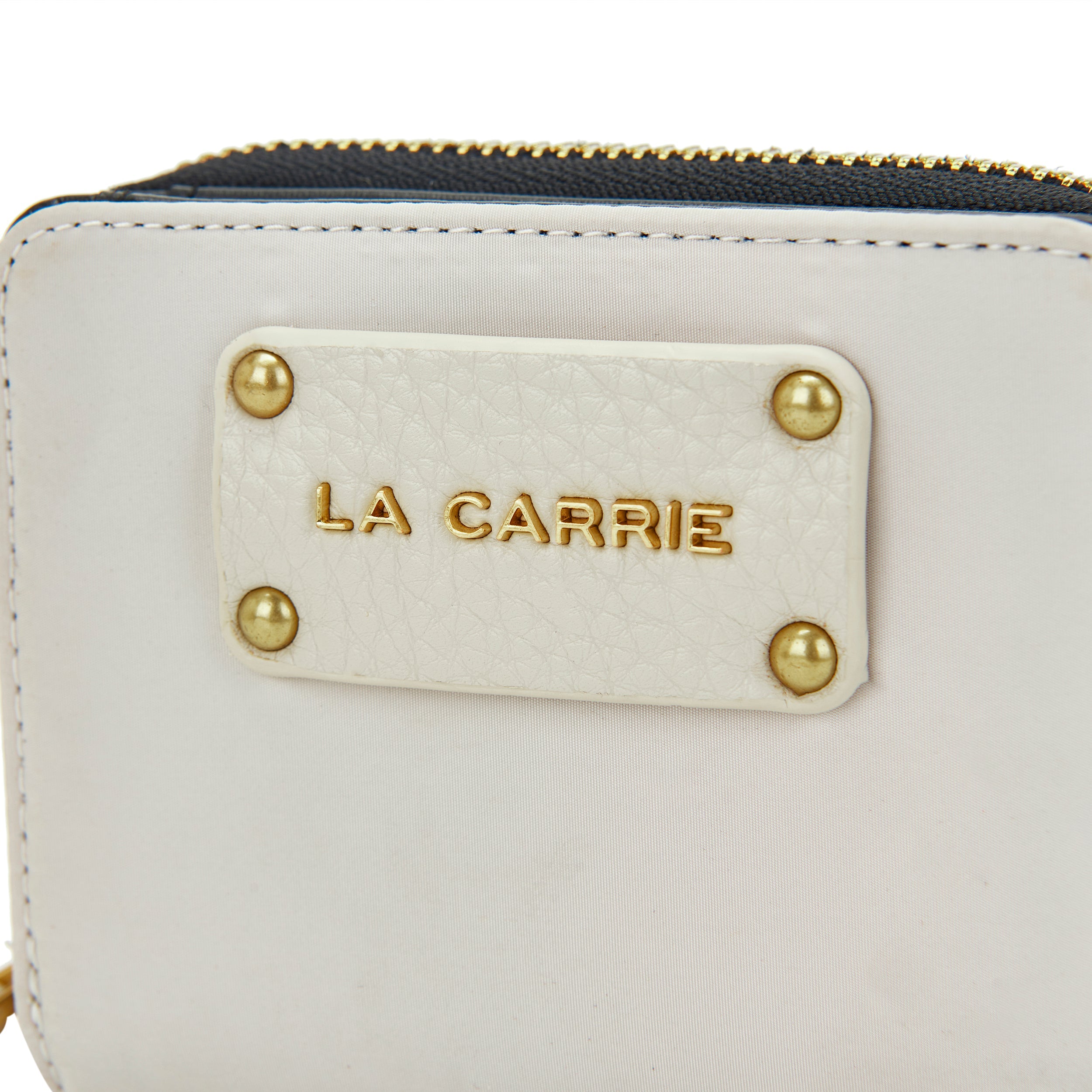 La Carrie Bag Wallet portefeuille ivoire 12x9cm nylon
