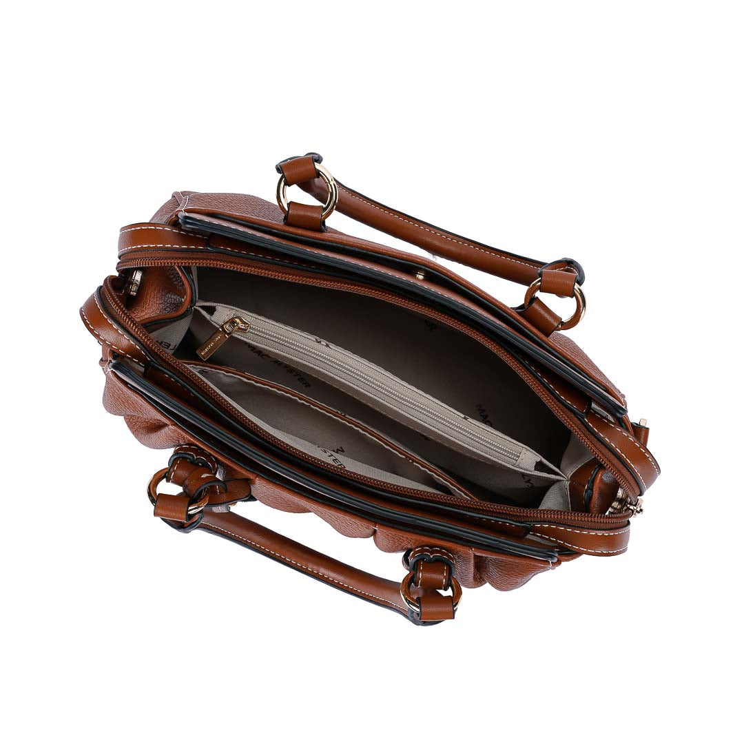 Mac Alyster Cold sac à main drapé cognac