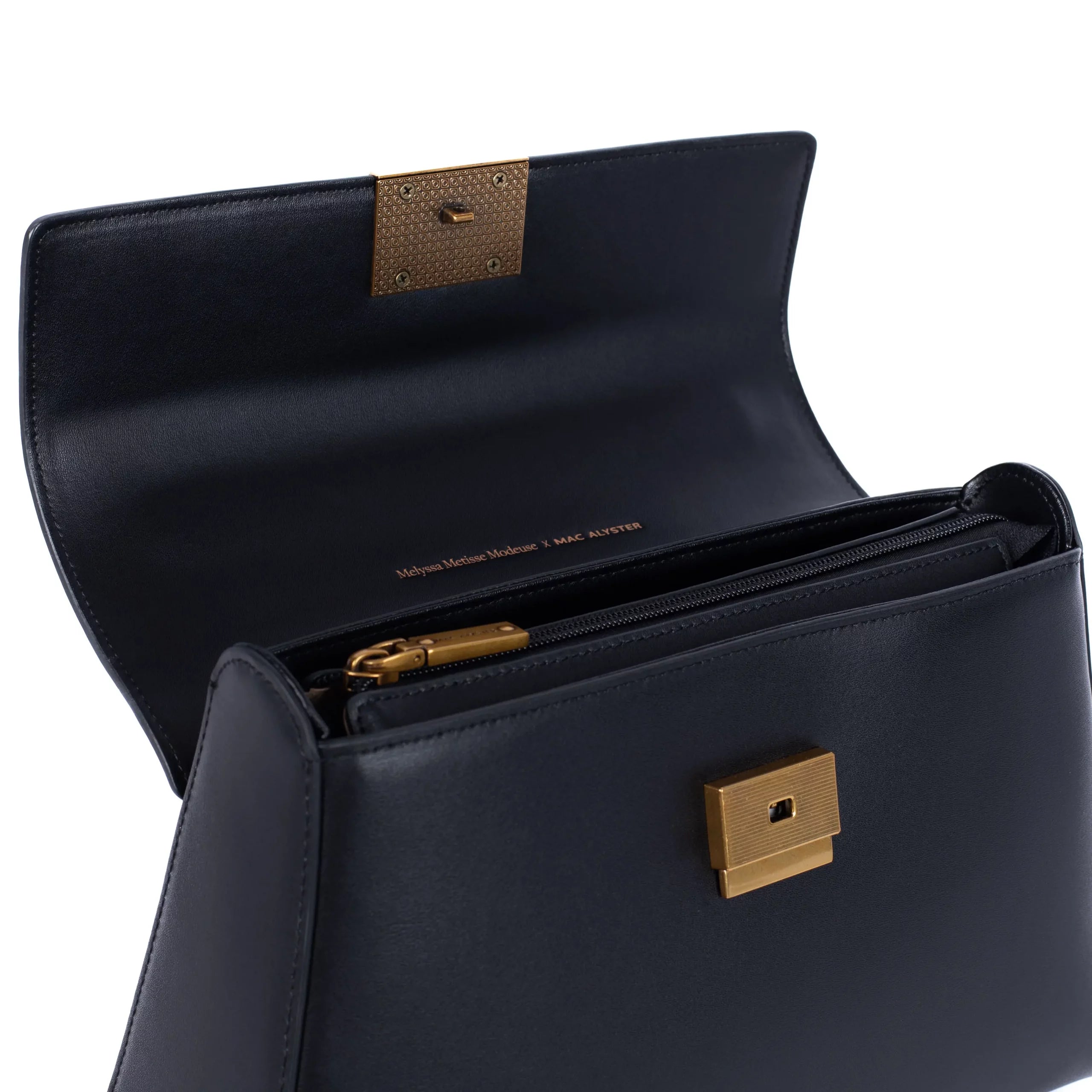 MAC ALYSTER Mélyssa sac à main cuir noir 30 cm