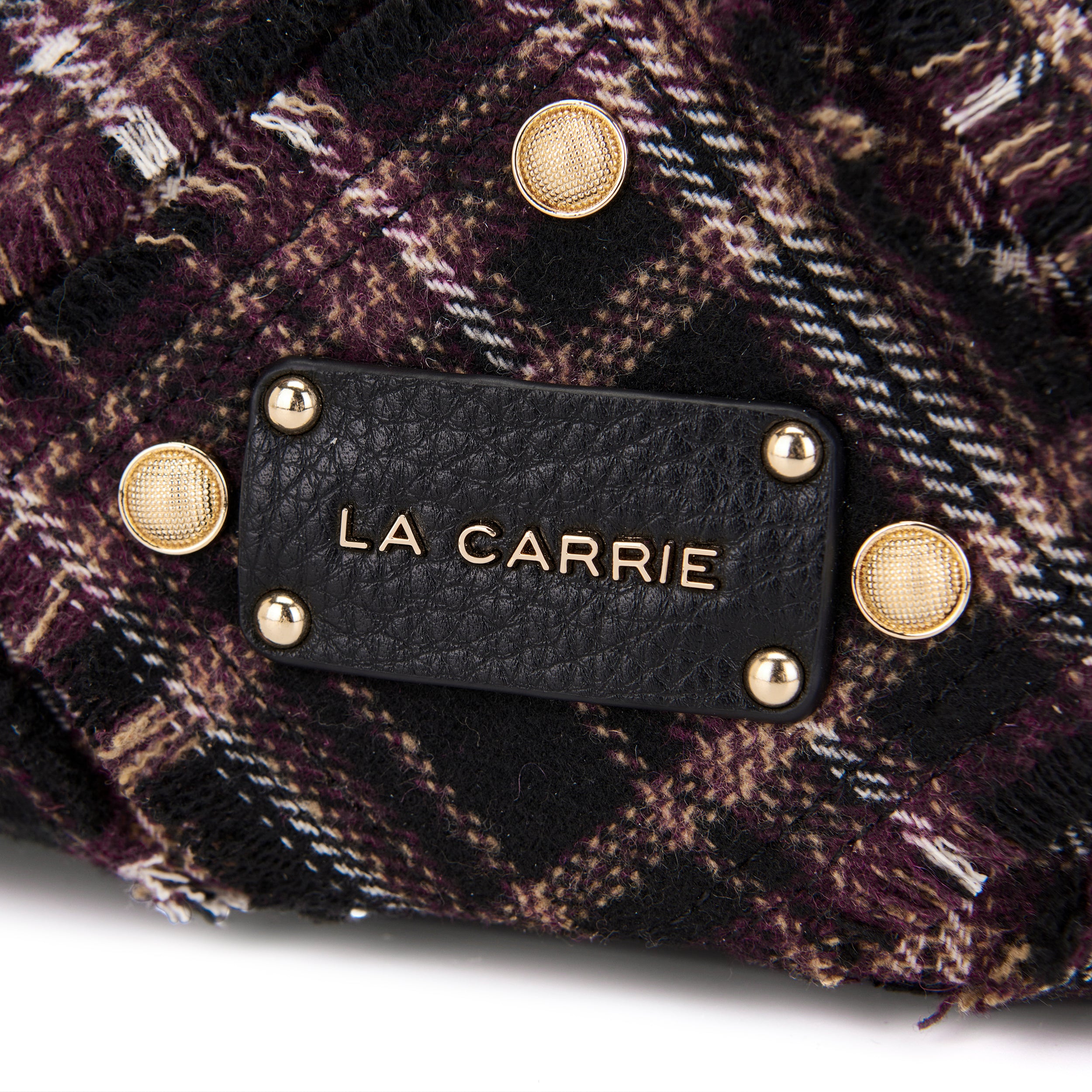 La Carrie Isabel Scottish sac épaule burgundy tartan