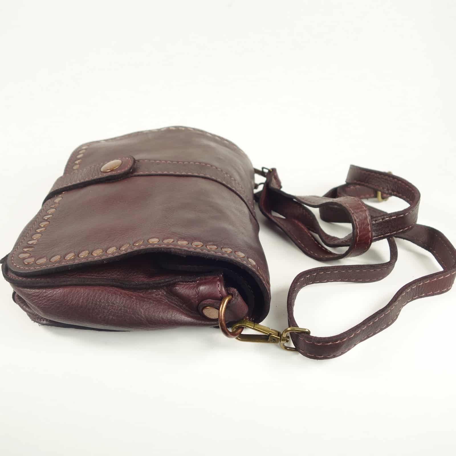 Collection Esprit Cuir Gena mini sac cuir bordeaux vintage