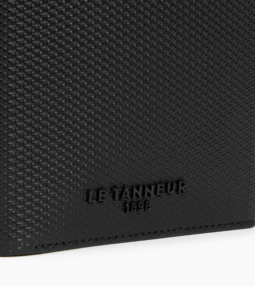 Le Tanneur Emile portefeuille vertical cuir T noir RFID