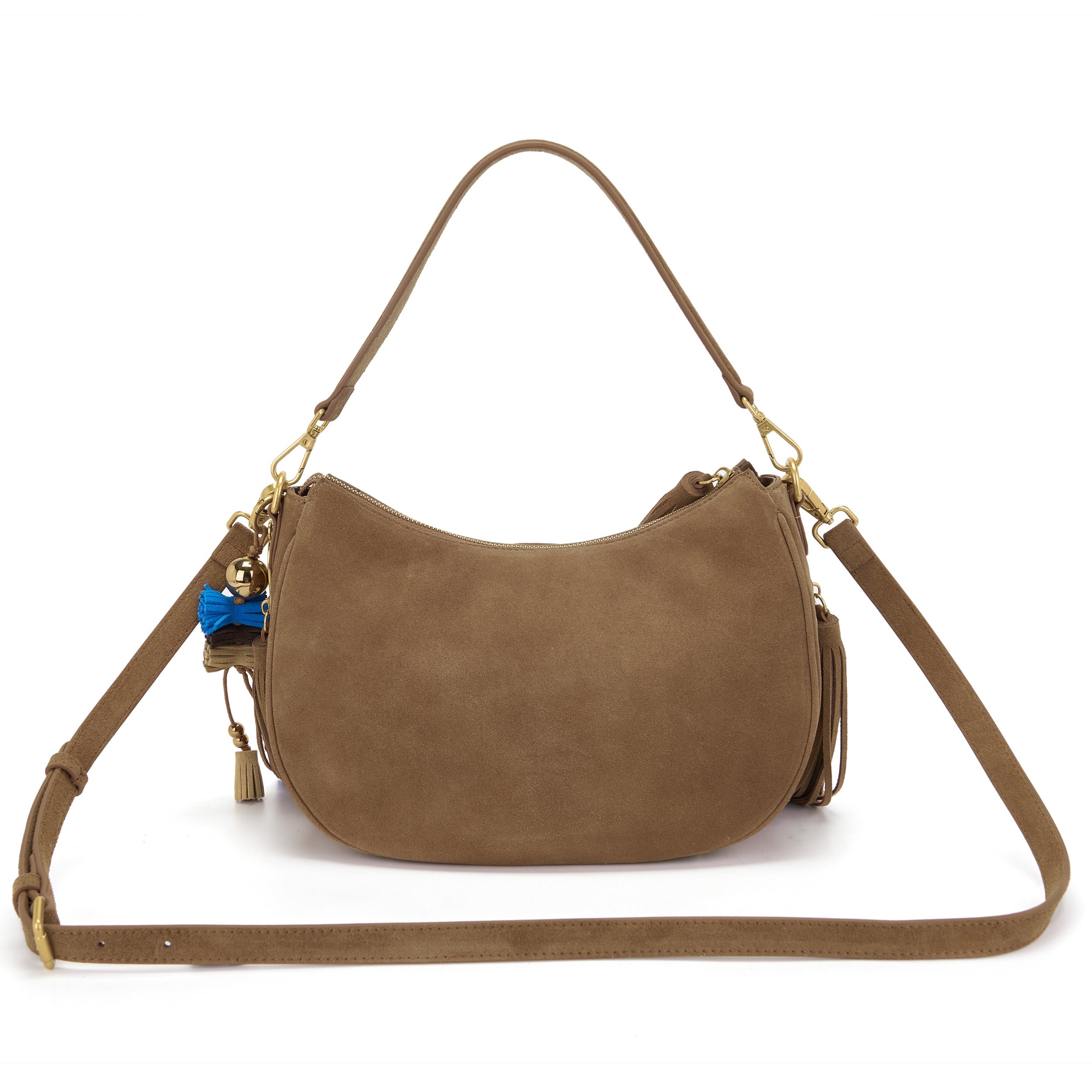 La Carrie Bag Jungle sac bandouliere daim cuoio 32x12x21 cm
