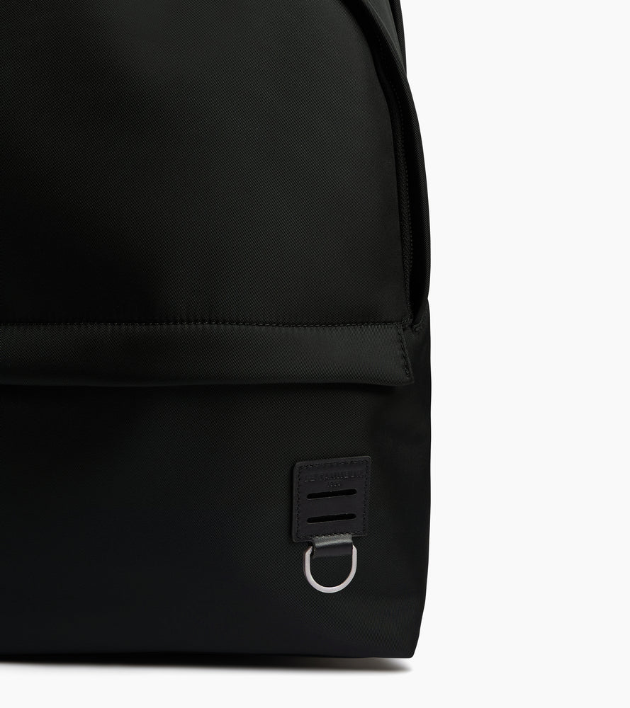Le Tanneur Basile sac à dos nylon cuir noir 14"