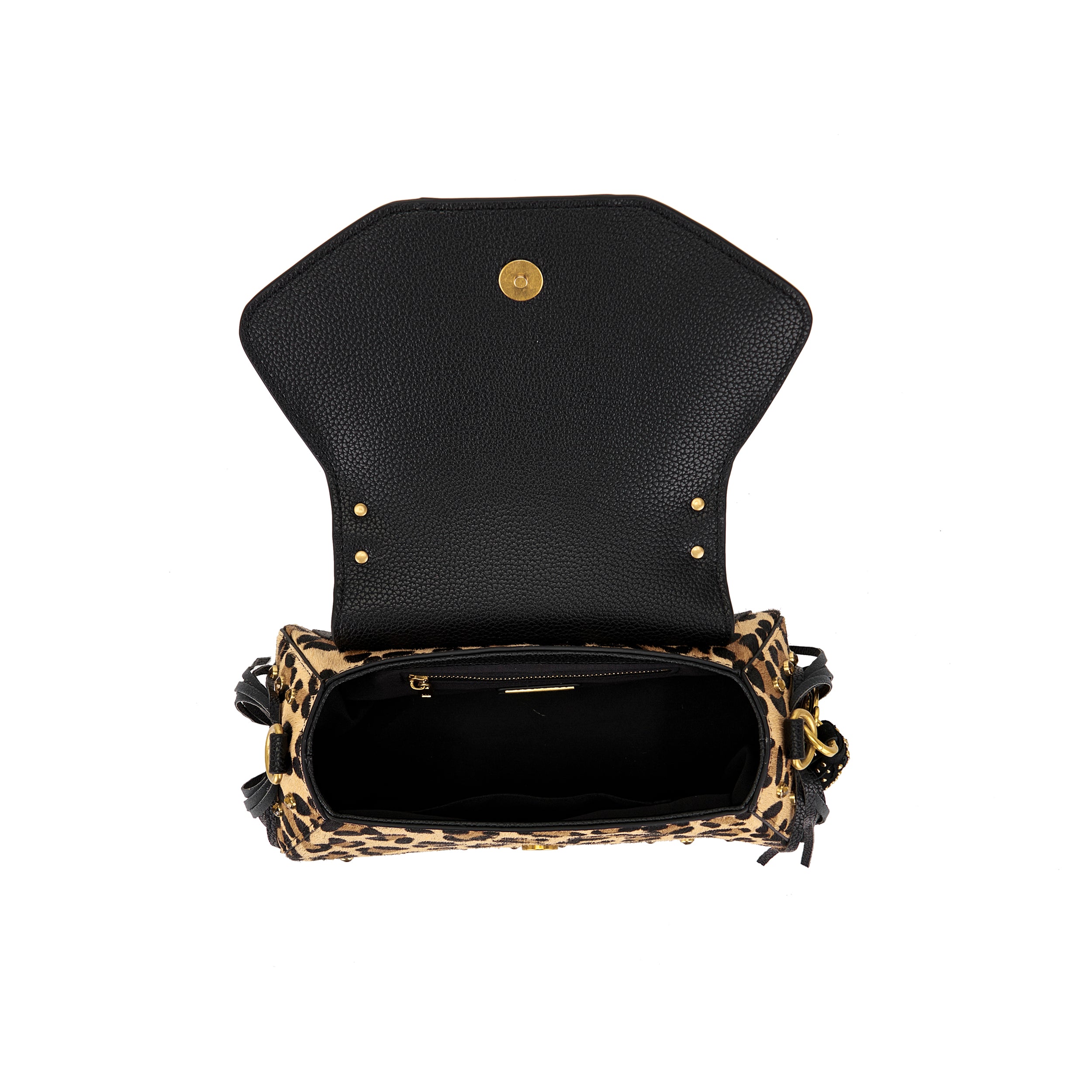 La Carrie Jungle sac à main léopard cuir 25x10x17cm