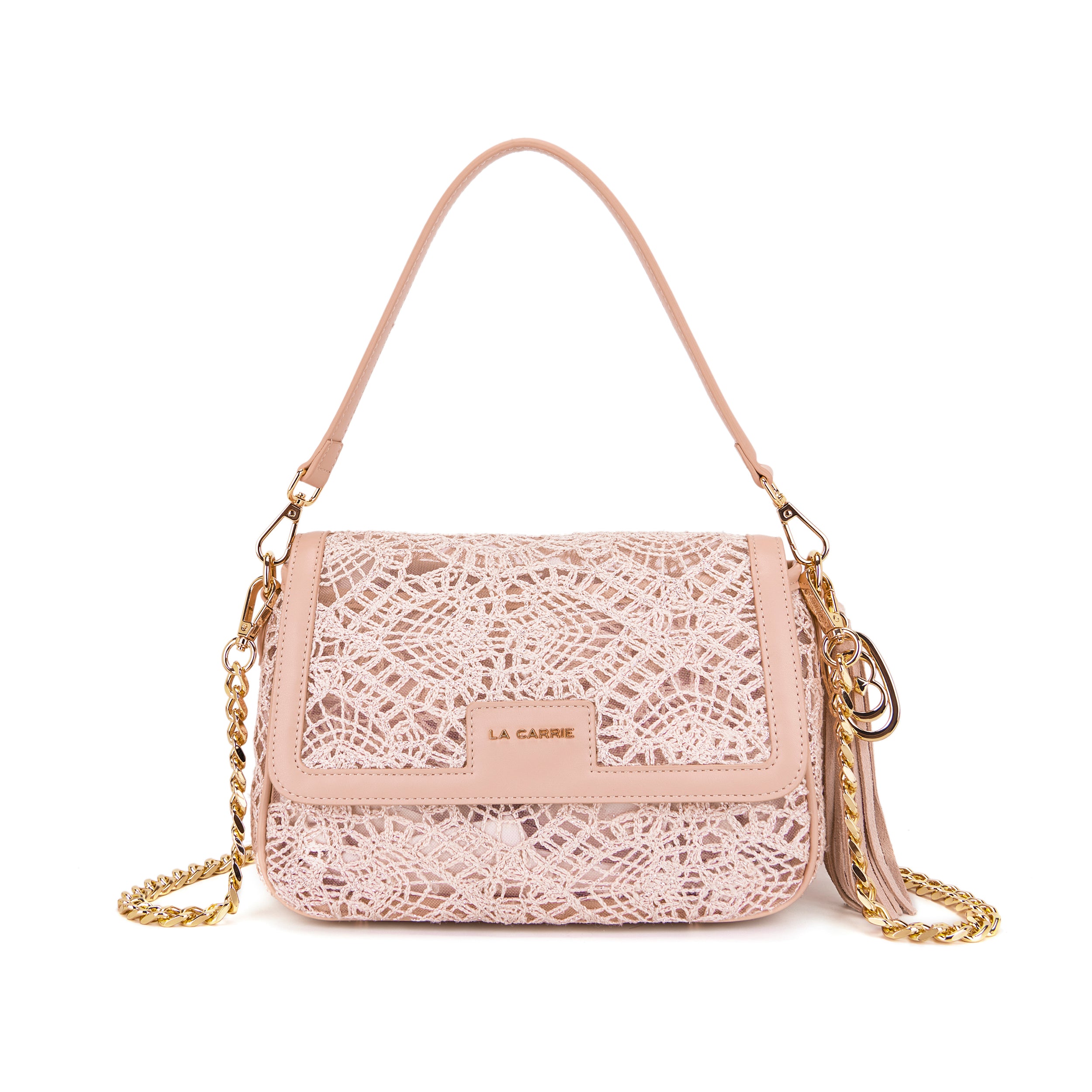 La Carrie Versailles sac à main rose crochet 29,5 cm