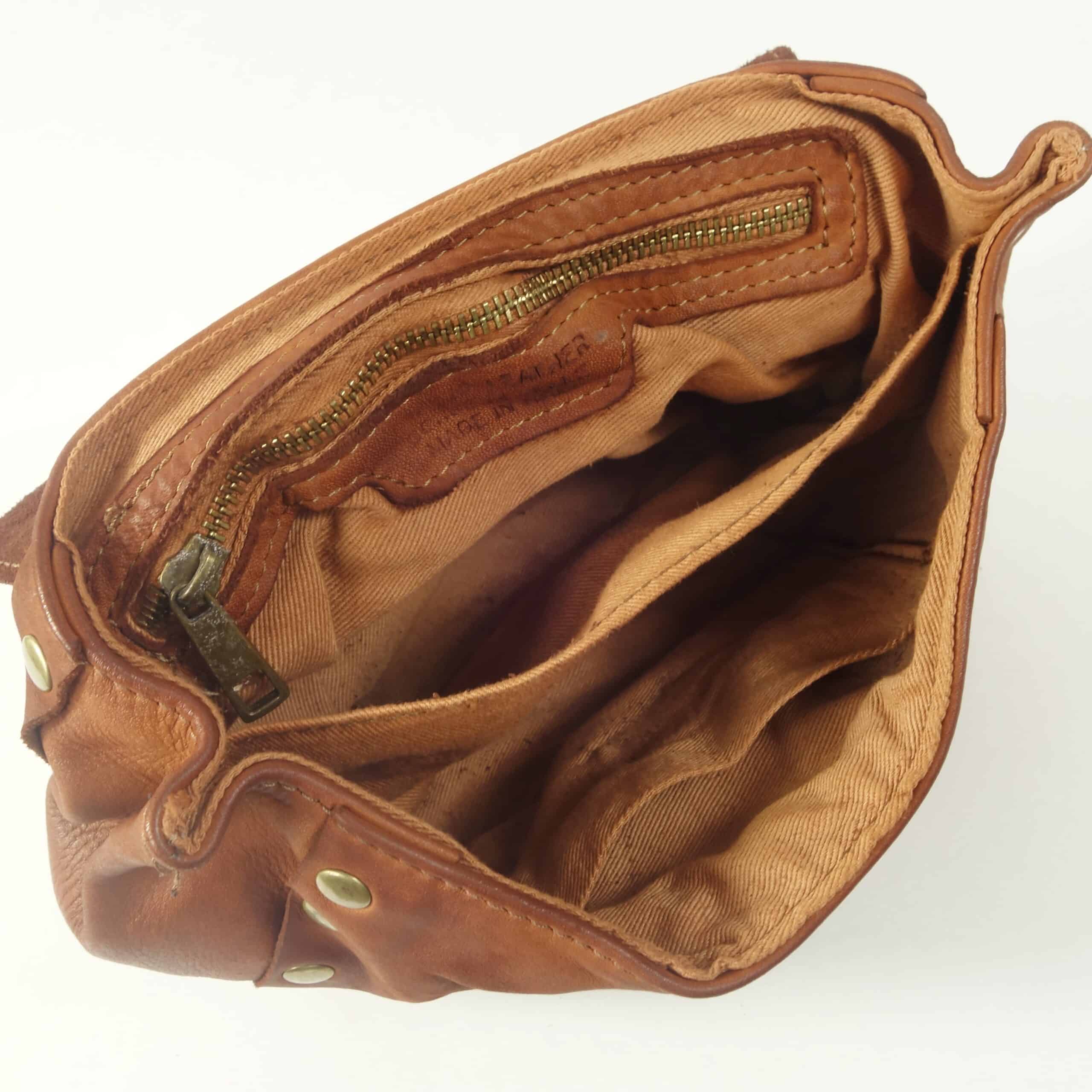 Collection Esprit Cuir SARA mini sac bandoulière naturel cuir