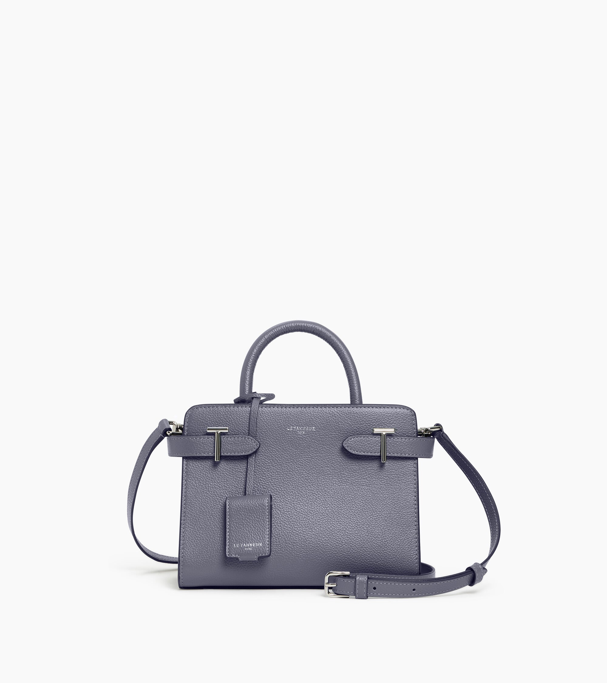 Le Tanneur Emilie petit sac à main cuir grainé bleu