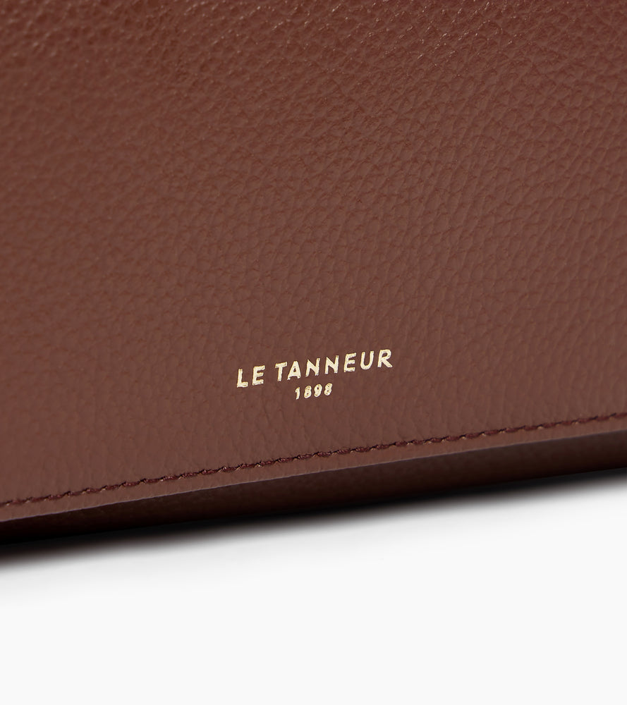 Le Tanneur Emilie portefeuille cuir grainé femme zippé