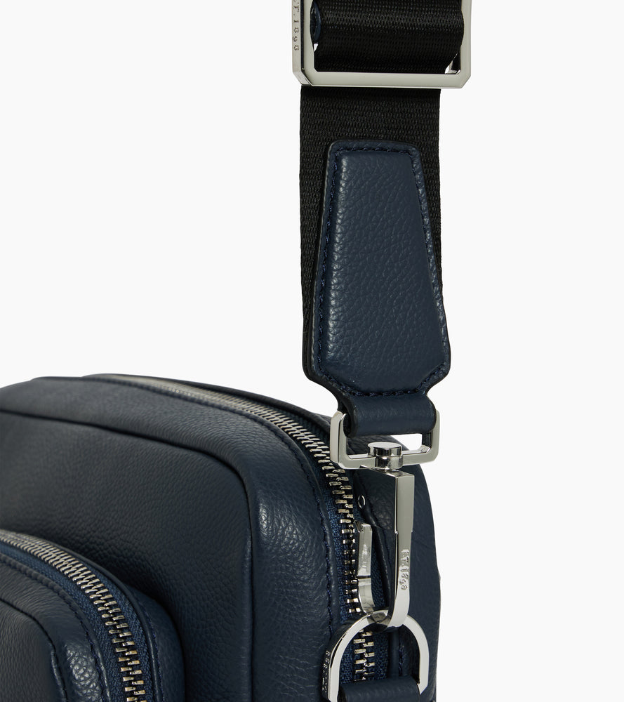 Le Tanneur Marceau sac bandoulière cuir bleu Twilight