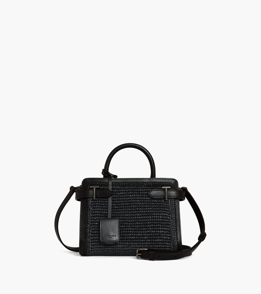 Le Tanneur Emilie mini sac effet raphia cuir lisse