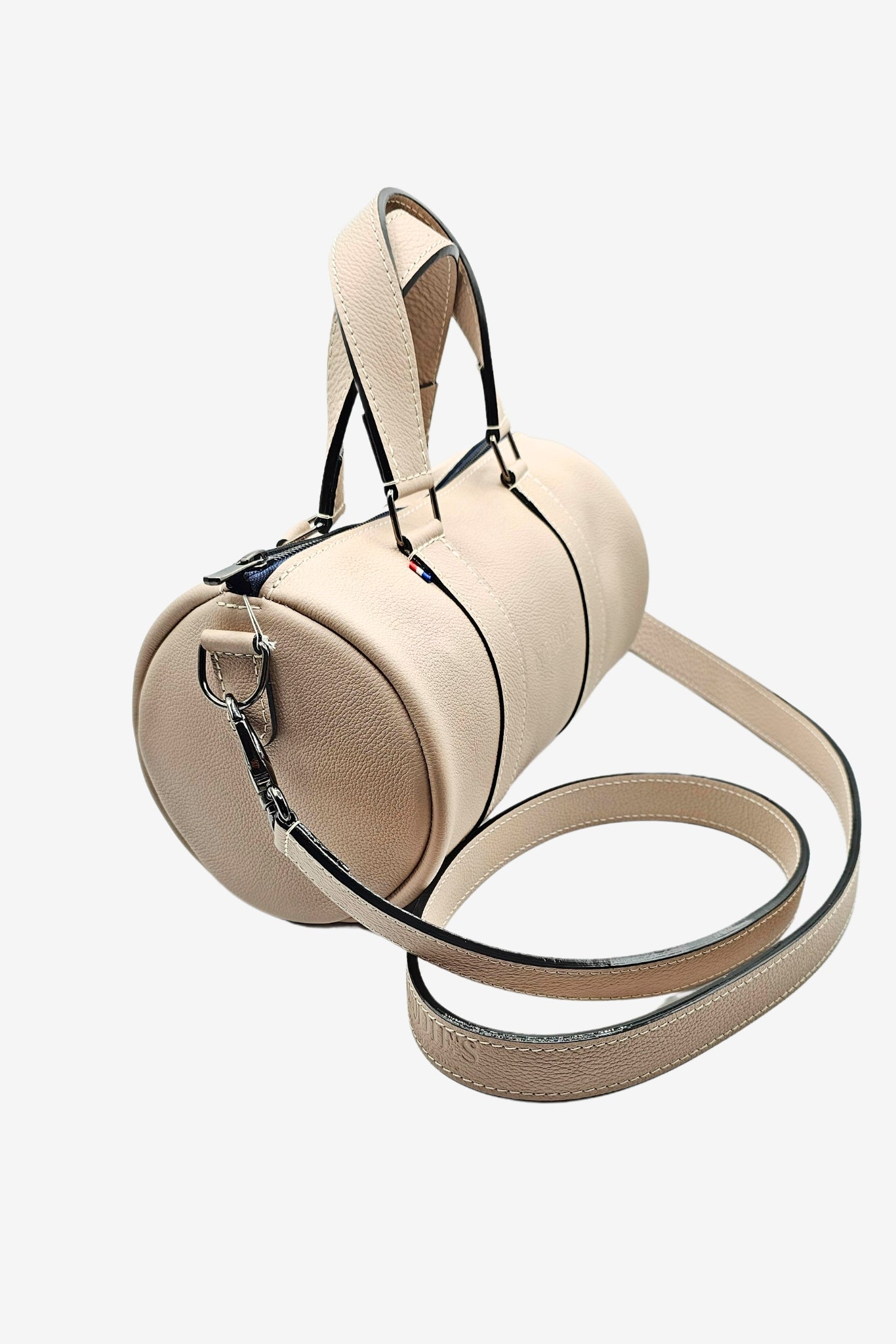 Nodie's Jim sac bowling crème galet grainé cuir