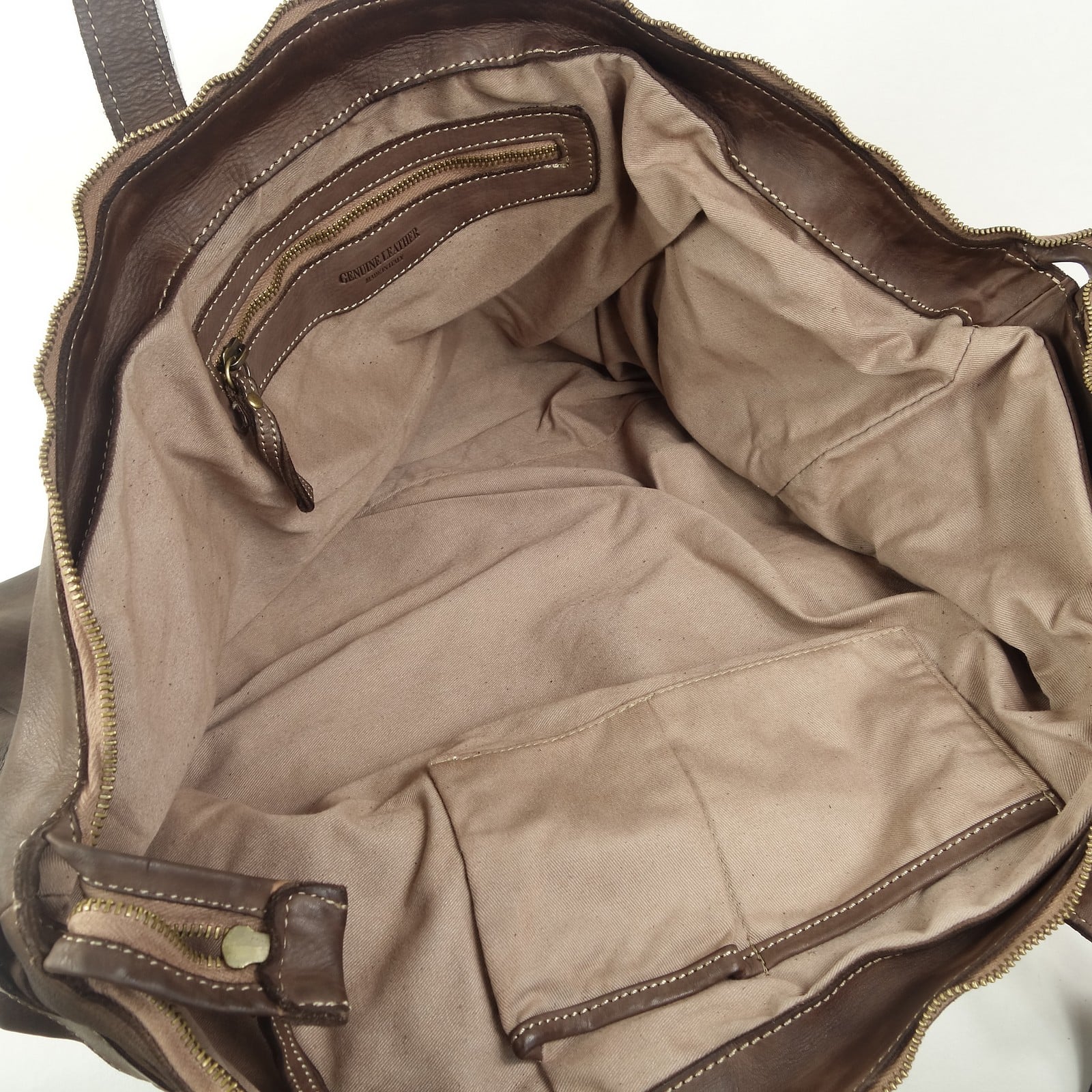 Collection Esprit Cuir Zeno sac 24h marron cuir vintage