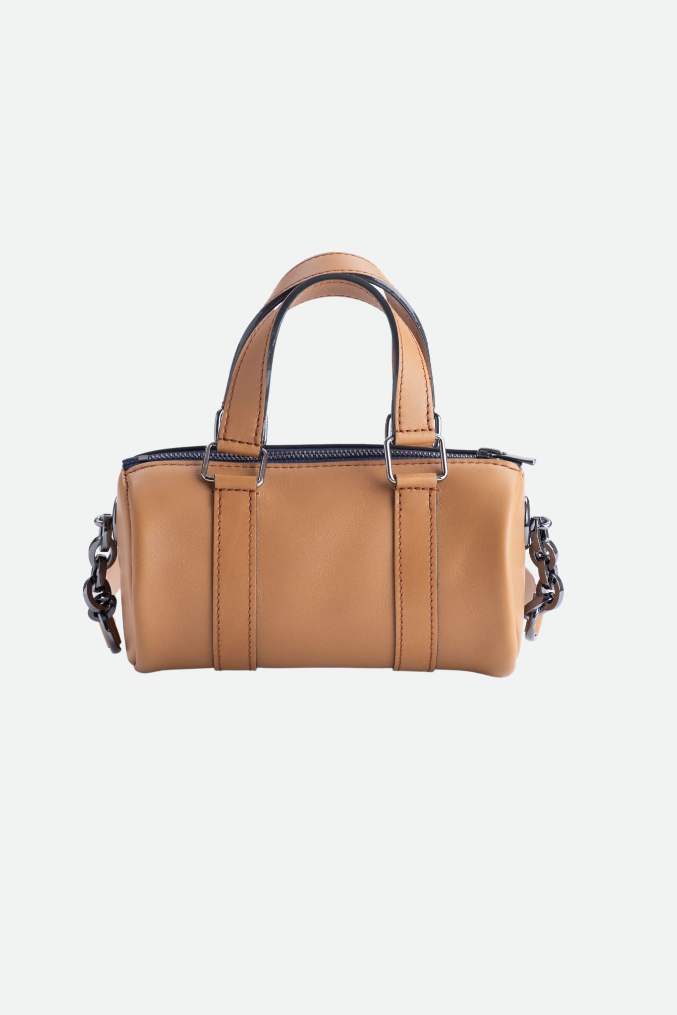 Nodie's Jim nano sac bowling cuir camel lisse