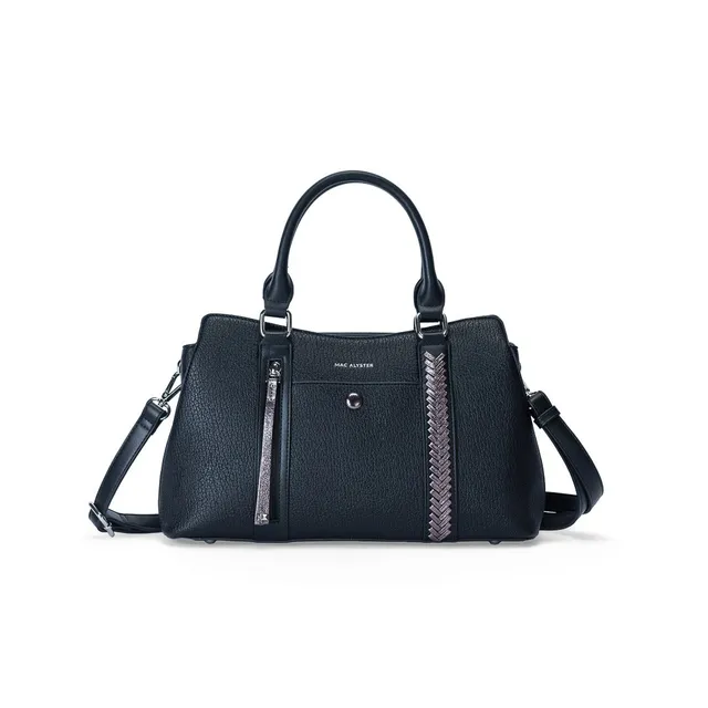 MAC ALYSTER Contraste sac main bandoulière noir