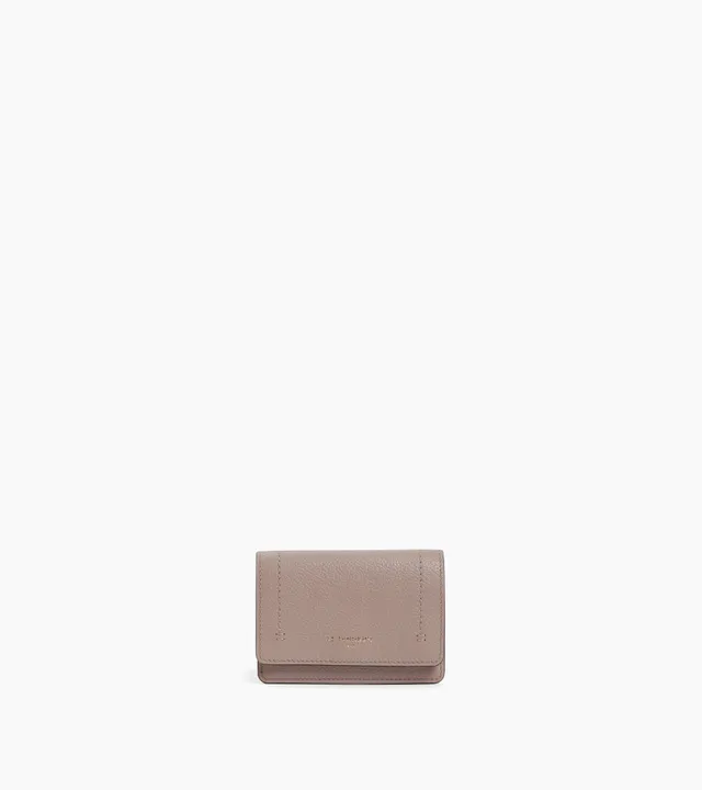 Le Tanneur Louison porte-cartes cuir grainé gris fossil