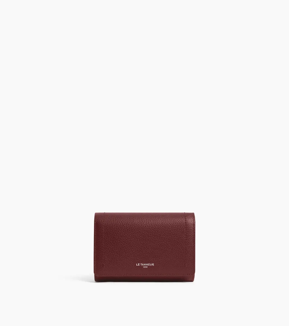 Le Tanneur Louison portefeuille cuir grainé Revolution Red