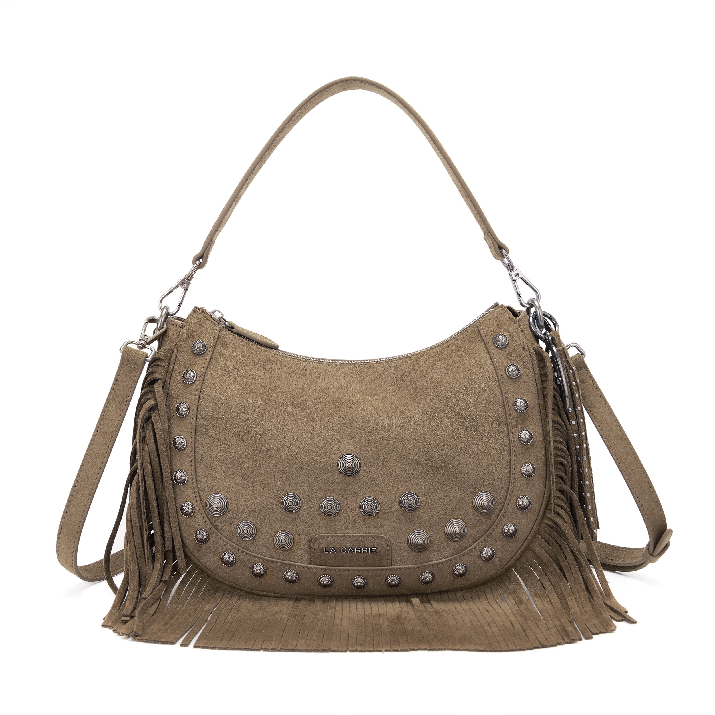 La Carrie Aztec sac bandoulière COTTO suède à franges