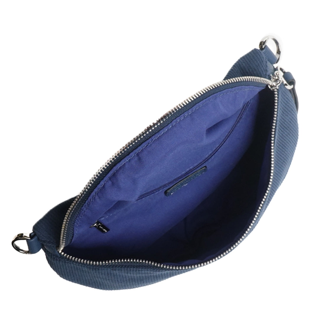 MAC ALYSTER Velours sac banane noir velours côtelé