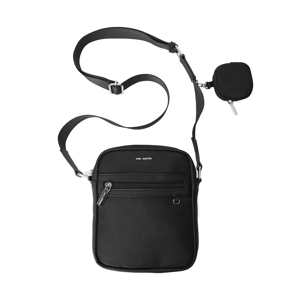 Mac Alyster Yanis sacoche homme nylon Noir 23 cm