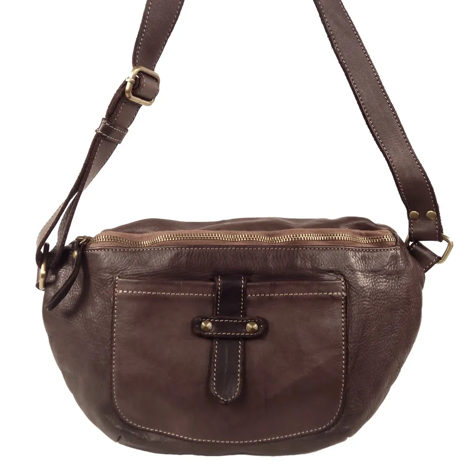 Collection Esprit Cuir Taylor sac banane cuir brun