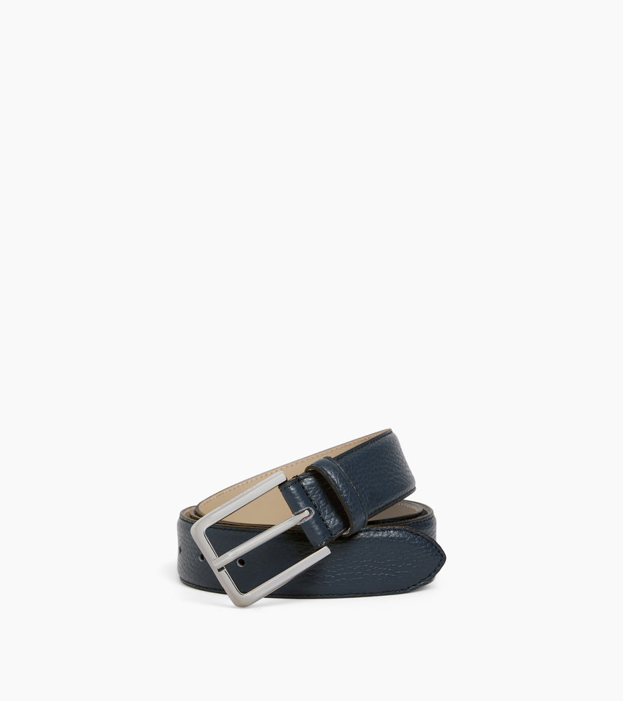 Le Tanneur ceinture homme cuir grainé 35 mm boucle rectangle