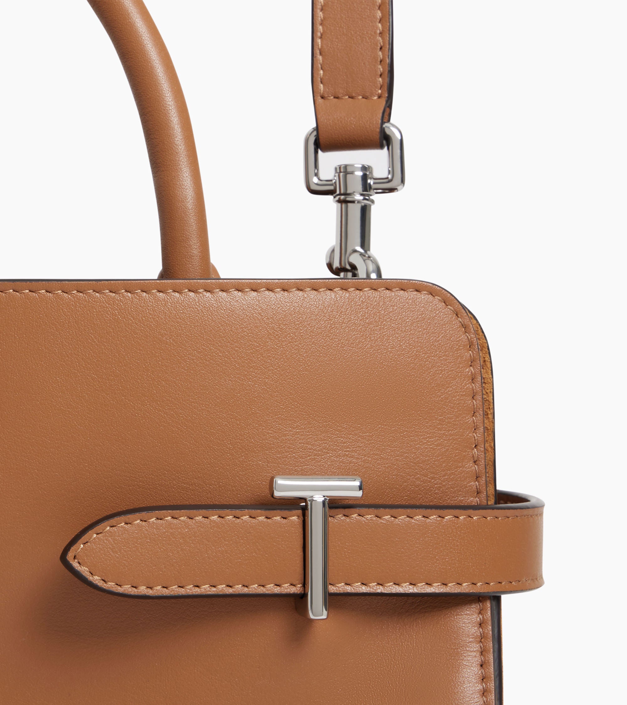 Le Tanneur Emie sac cuir lisse nubuck Tan moyen