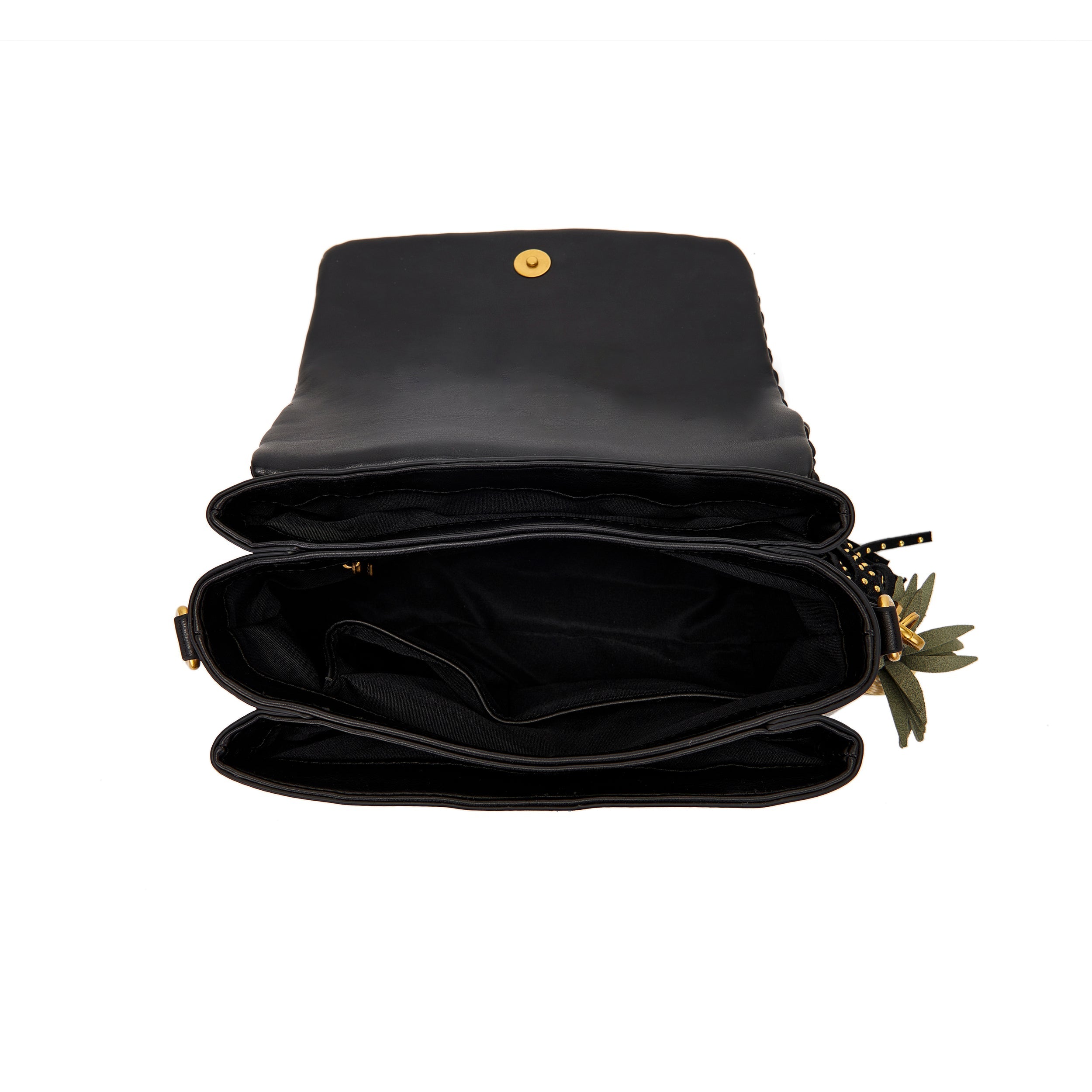 La Carrie Plissè sac bandoulière noir synthétique