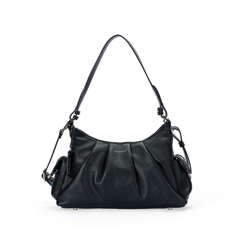 MAC ALYSTER Cold sac besace simili cuir noir