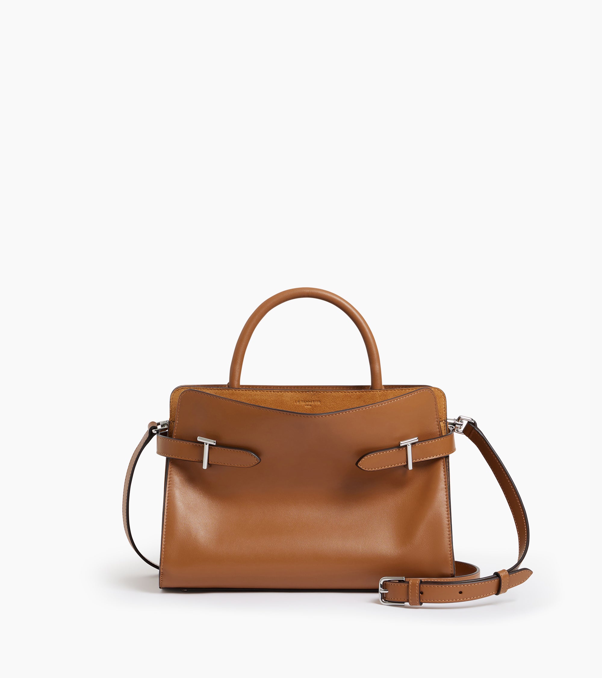 Le Tanneur Emie sac cuir lisse nubuck Tan moyen