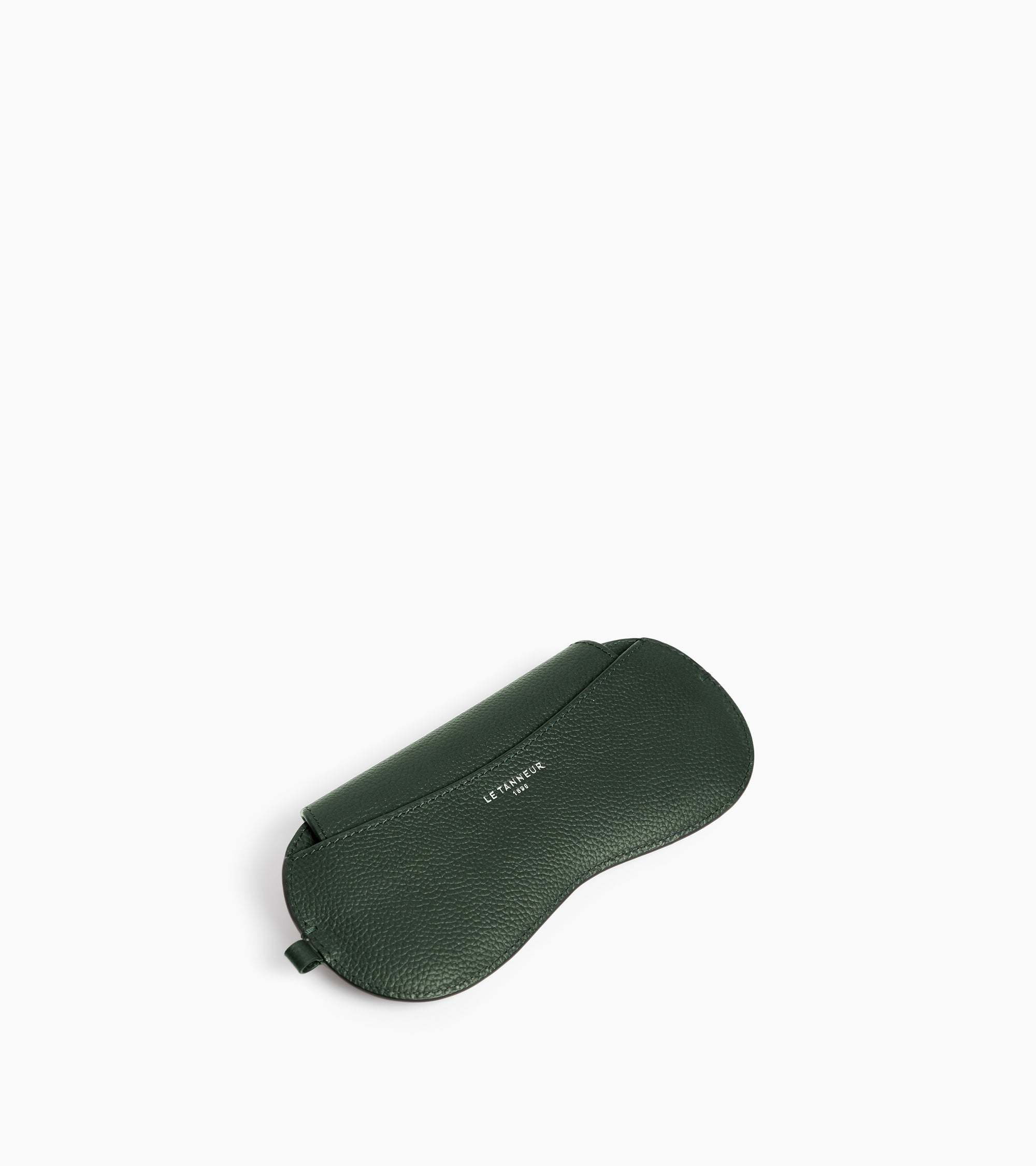 Le Tanneur Charms étui lunettes cuir vert Malachite