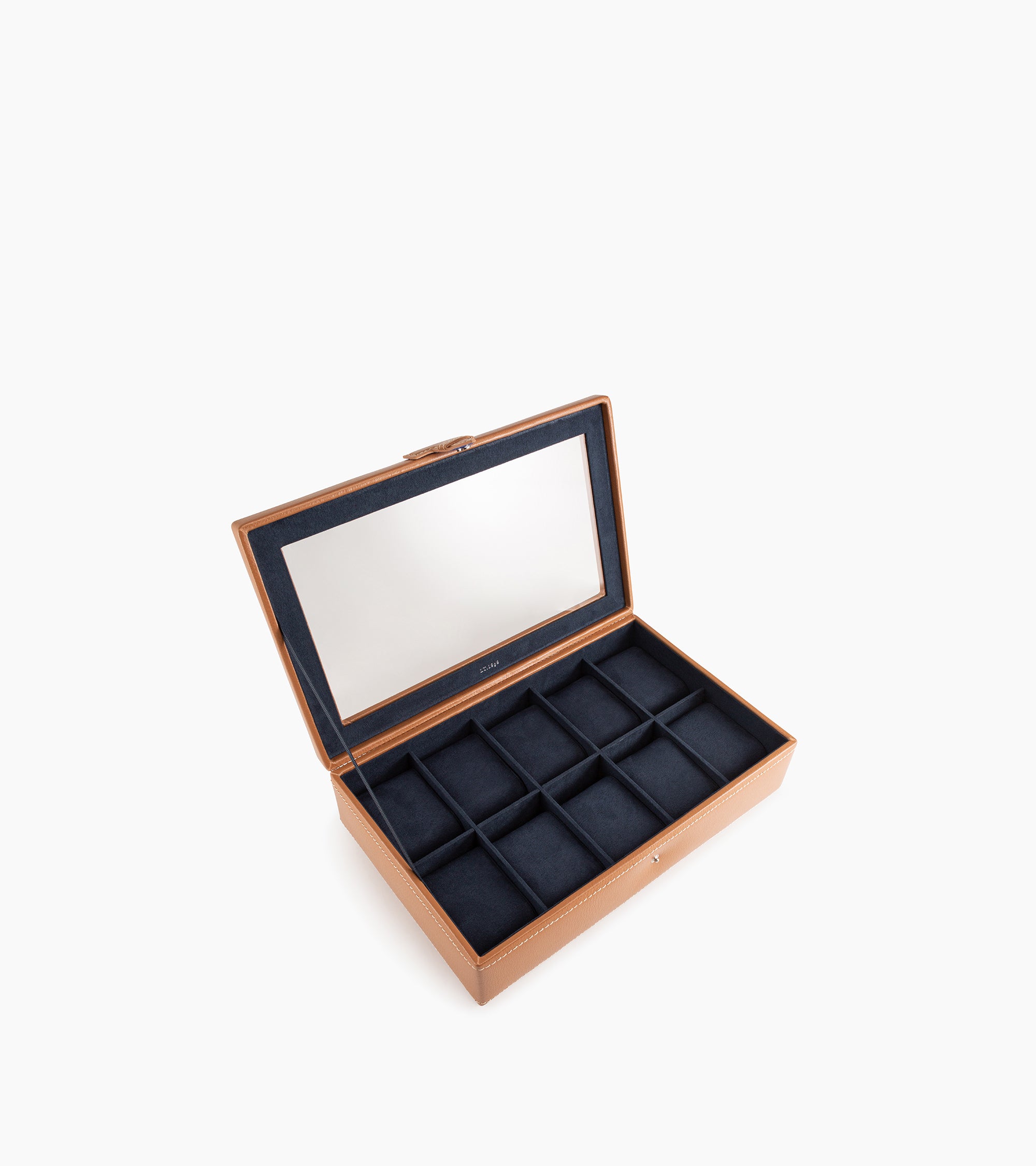 Le Tanneur coffret à montres cuir recyclé naturel 10 places
